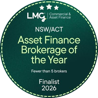LMG Commercial & Asset Finance — NSW/ACT Asset Finance Brokerage of the Year, fewer than 5 brokers. Finalist 2026.
