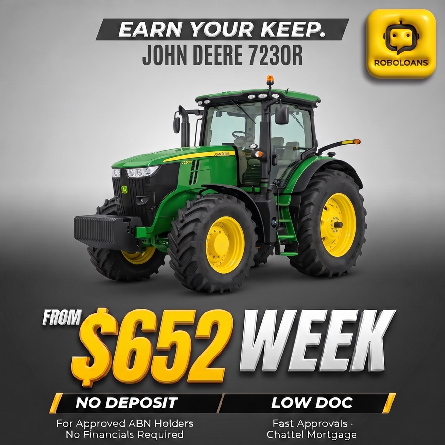 John Deere 7230R tractor, from $652 a week